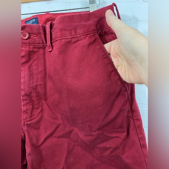 J Crew Pants Mens Size 33x32 Burgundy The Sutton Fit Broken-in Chino Pants - Picture 5 of 9